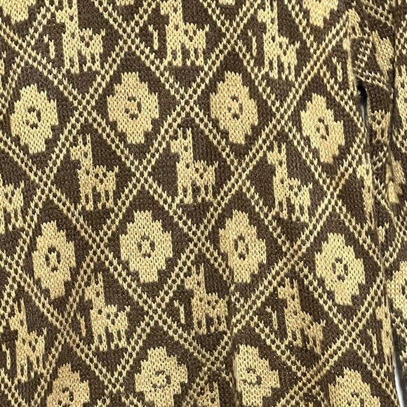 NWOT Peruvian Alpaca Hooded Pullover Tunic Sweater Beige Brown Womens Sz S - Picture 6 of 6